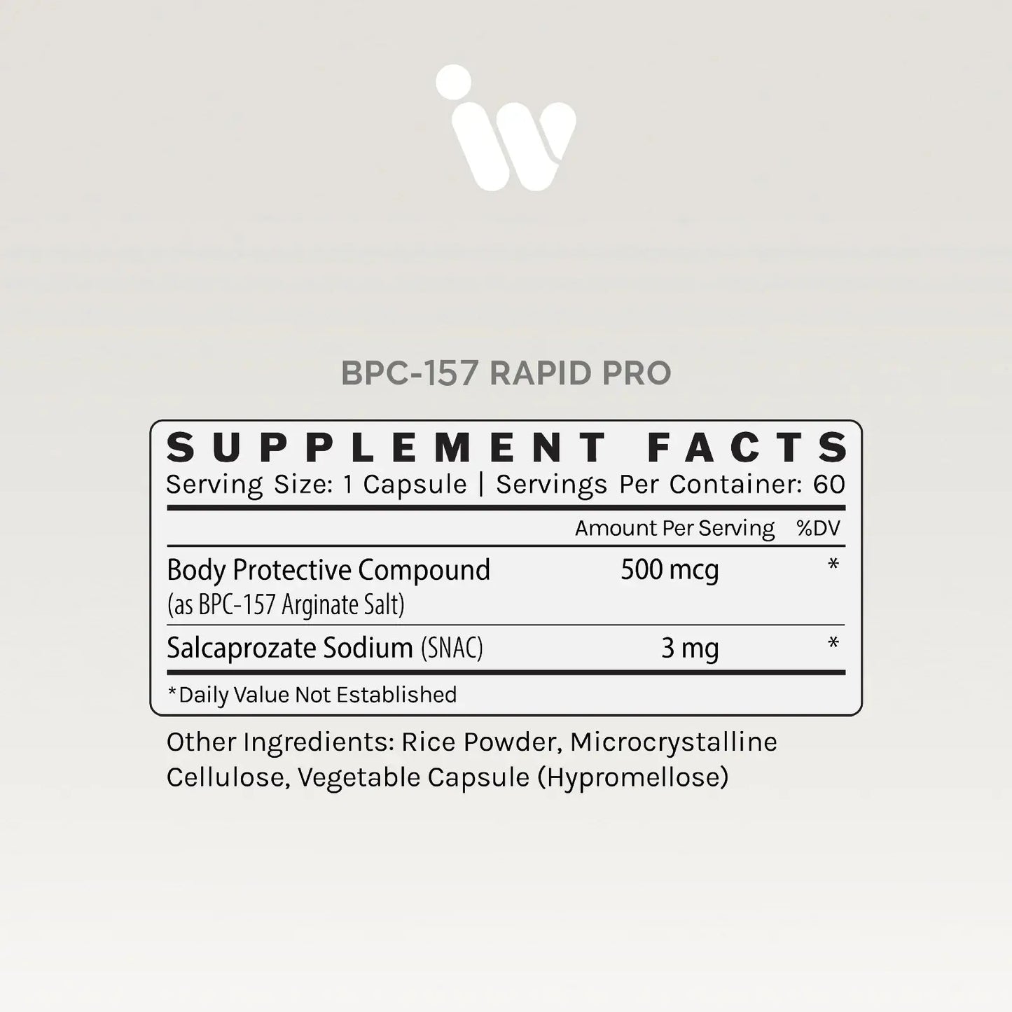BPC-157 Supplement - 500mcg 60 Count My Store