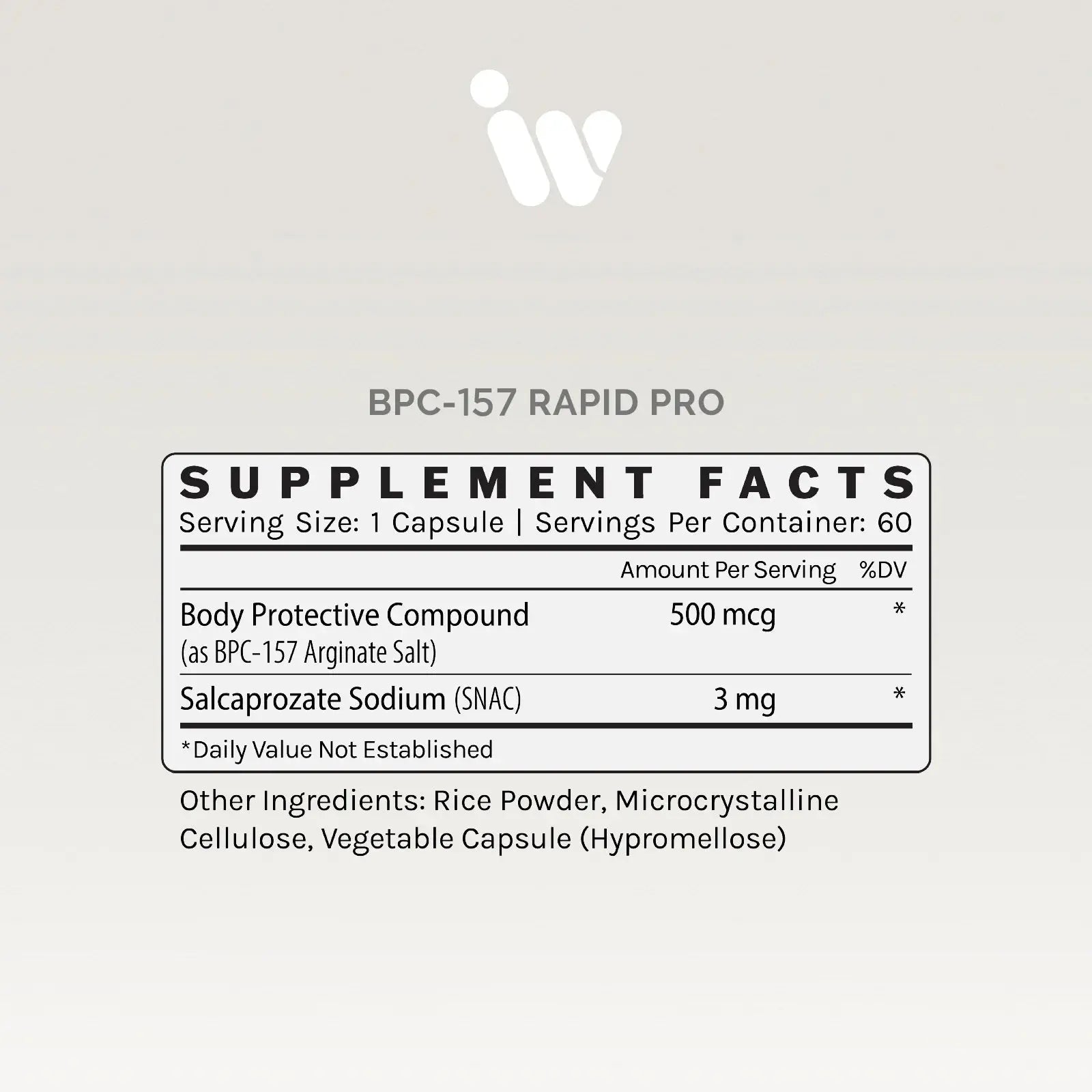 BPC-157 Supplement - 500mcg 60 Count My Store