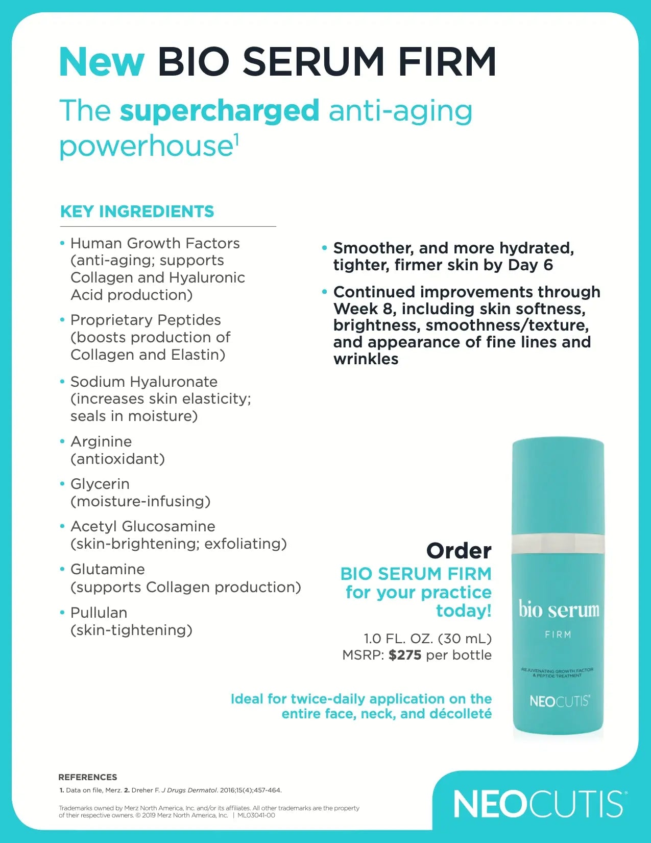 NEOCUTIS® BIO SERUM FIRM - Peptide and Scar Healing Cream My Store