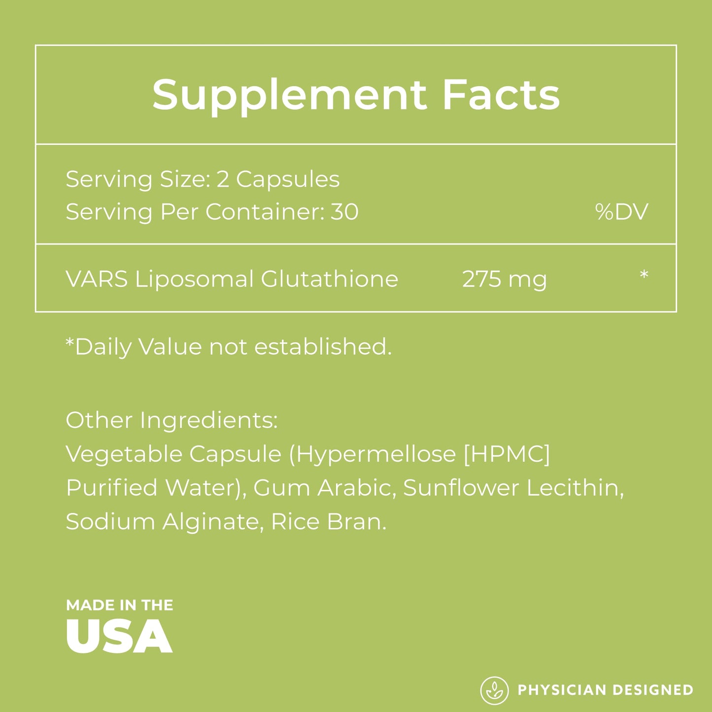 VARS Liposomal Glutathione Capsules | Antioxidant & Detox Support