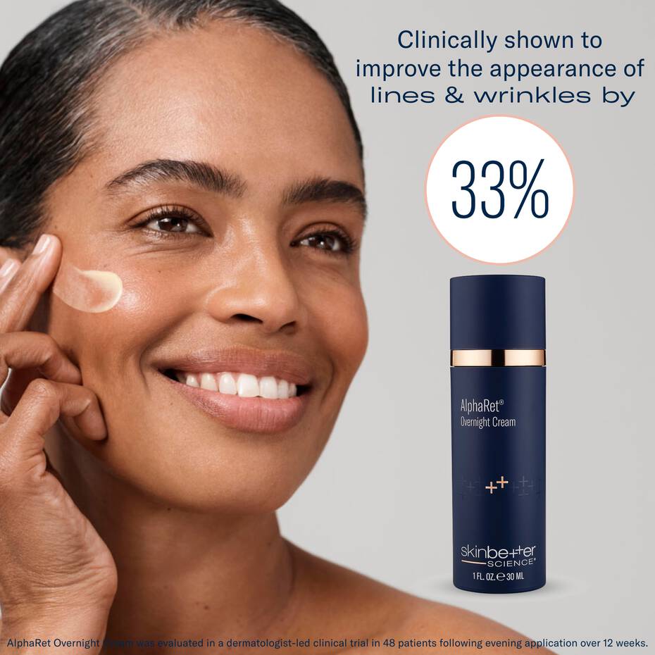 Skinbetter Alpharet Overnight Anti-aging wrinkle reduction results