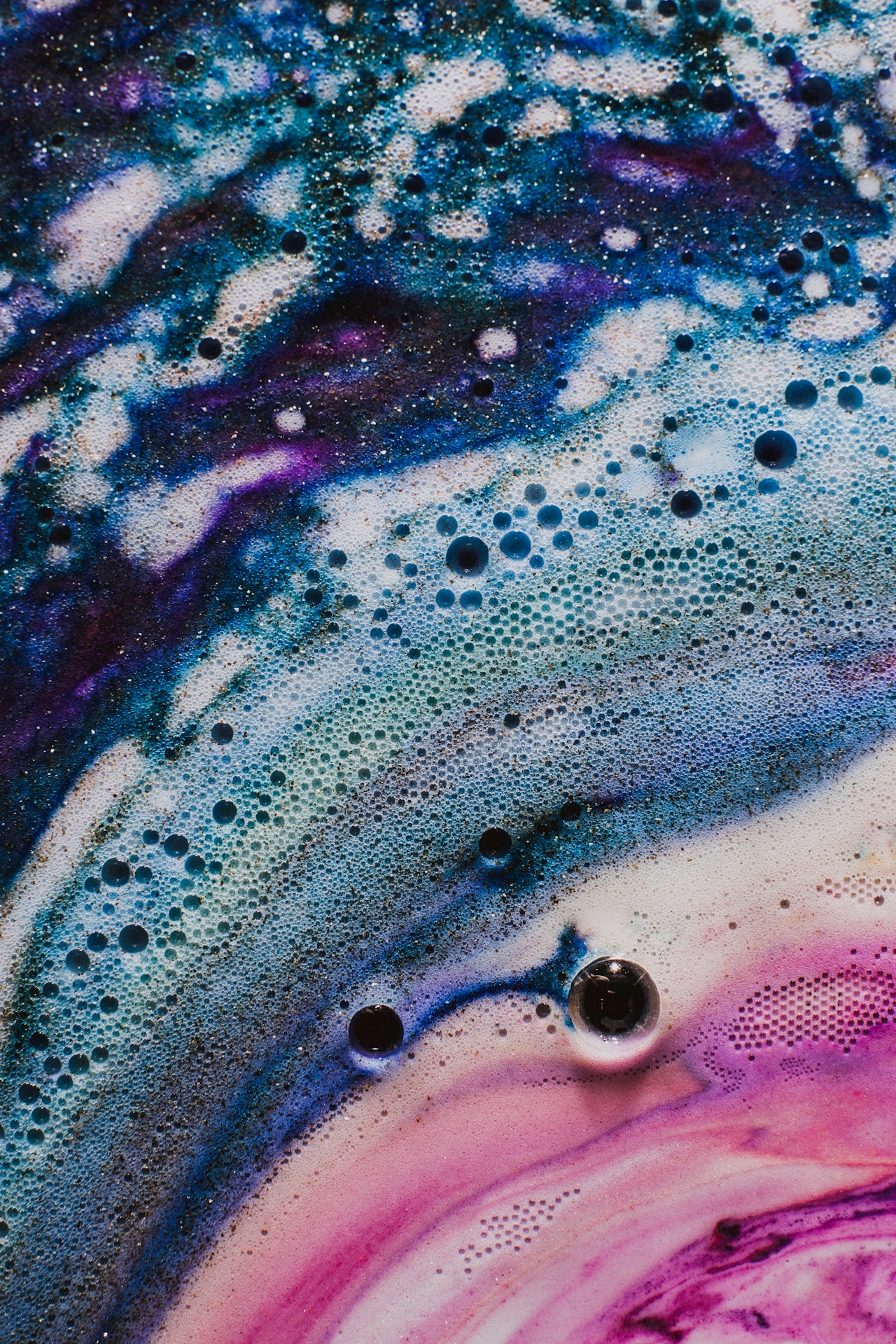 Carboxy Bubbling in Neon colors abstract Dr. Medion