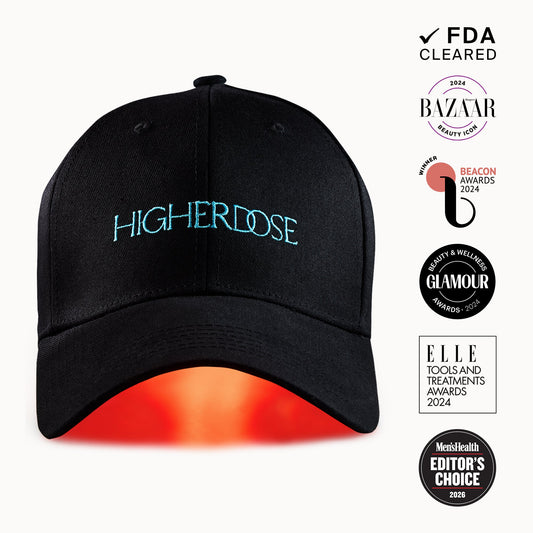 HigherDOSE Red Light Cap for Scalp Rejuvenation & Post-Op Hair Care