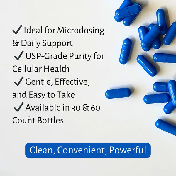 Methylene Blue Capsules – USP Grade | Choose Your Strength AlpiniåLabs