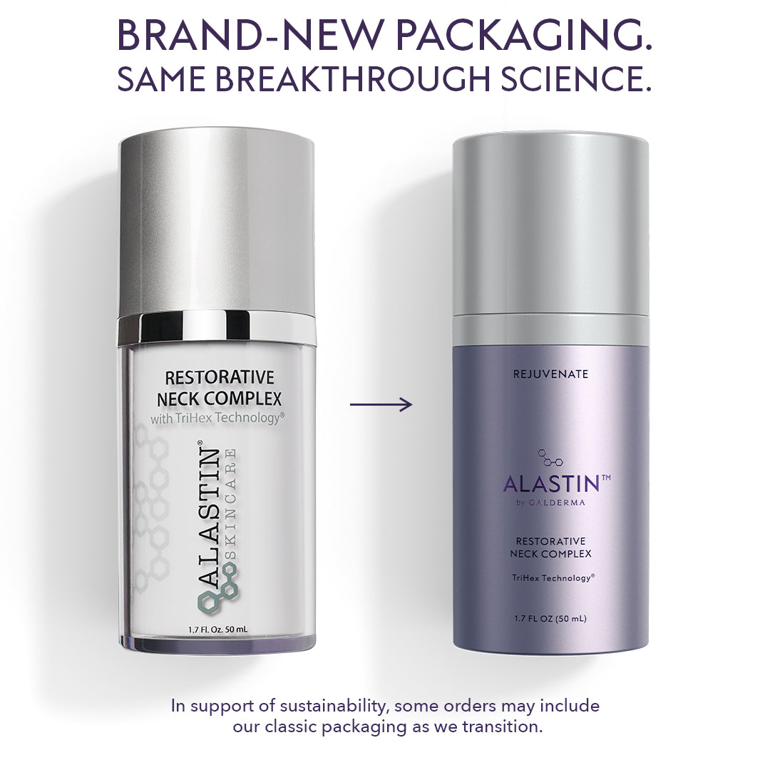 Alastin Restorative Neck Complex applied to the neck and décolleté