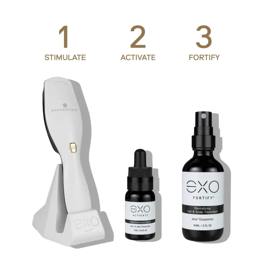 EXO HAIR™  Red Light LED Hair Brush Exoceuticals