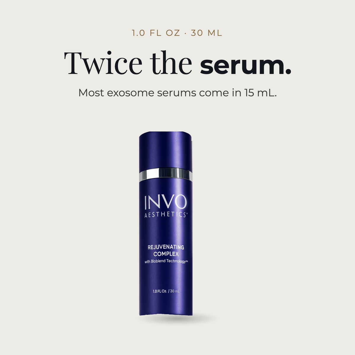 INVO Rejuvenating Complex 1.0 fl oz / 30 mL, twice the serum