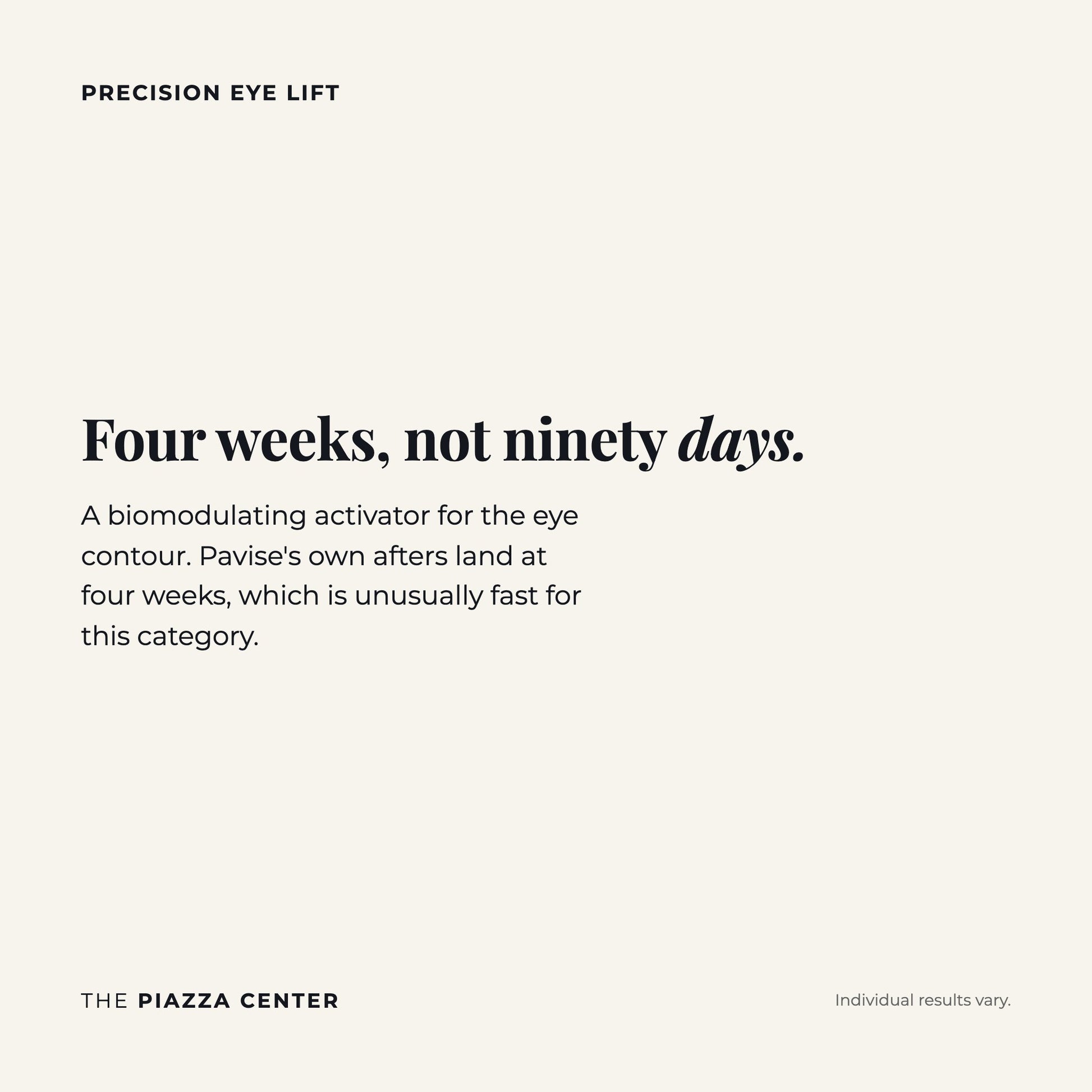 Precision Eye Lift, a regenerative and reconstructive eye concentrate